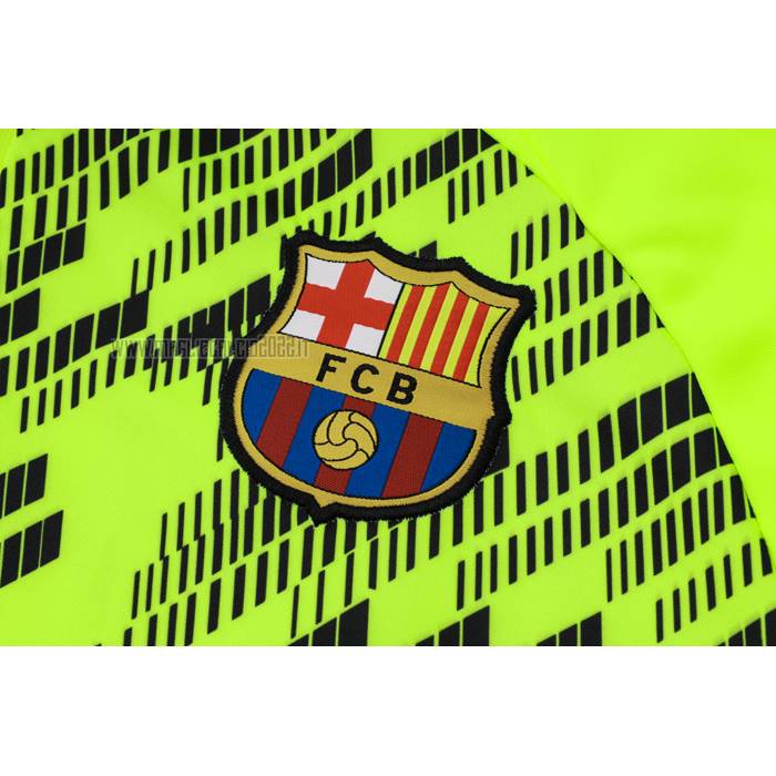 Tuta da Track de Felpa del Barcellona 2024-2025 Verde Fluorescente